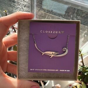 CLOSE2UR Whale Stainless Steel Necklace